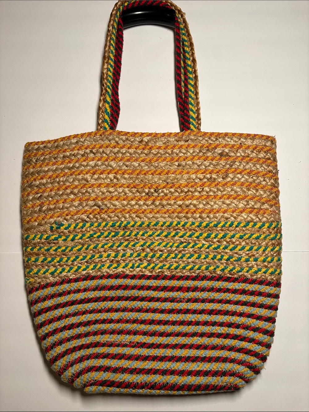 Sondra Roberts Colorful Woven Tote